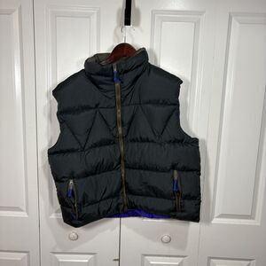 Sierra Designs Down Puffer Vest Men XL Black Quilted Outdoor Hiking Winter Warm